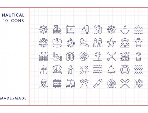 Ad: Line Icons – Nautical by Made by Made on Creative Market. A seaworthy coll…